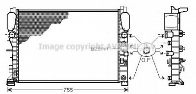 AVA QUALITY COOLING msa2341 -  Радиатор, охлаждение двигателя